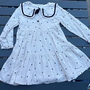 H&M girls polka dot collar dress